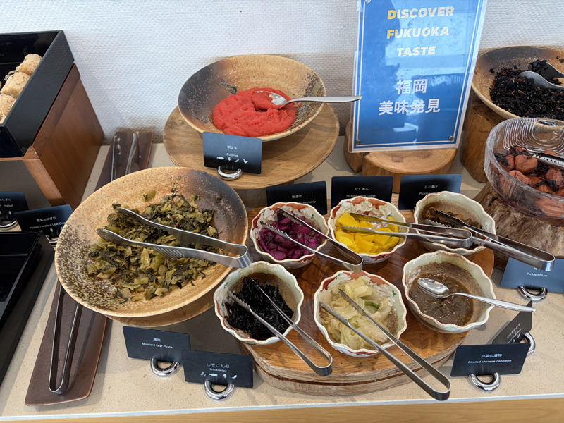 福岡名物明太子、高菜の漬物